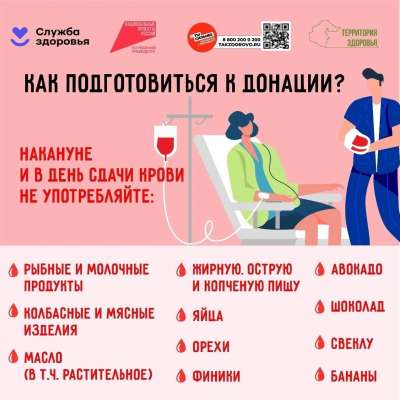 В России стартовала неделя популяризации донорства крови!